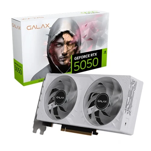 Galax RTX GeForce 5050 1-Click OC 8GB GDDR6 Graphics Card White (55NSL8MHCZBS)