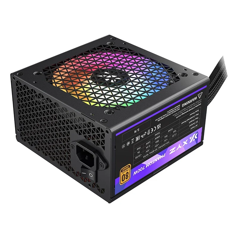 XYZ Phantom 700W ARGB ATX Power Supply 80+ Bronze Edition (Black) (X-PS-PHANTOM-PBR700) (XYZ-SA-869)