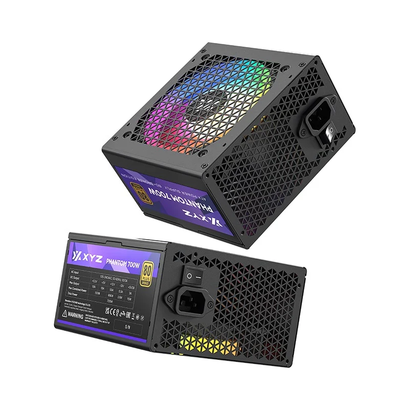 XYZ Phantom 700W ARGB ATX Power Supply 80+ Bronze Edition (Black) (X-PS-PHANTOM-PBR700) (XYZ-SA-869)