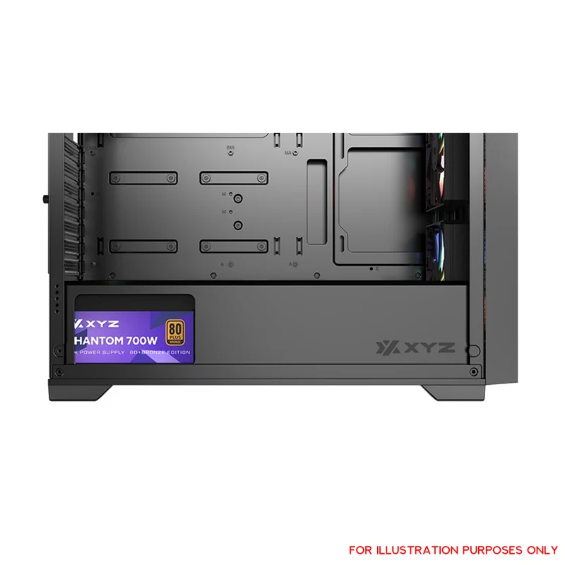 XYZ Phantom 700W ARGB ATX Power Supply 80+ Bronze Edition (Black) (X-PS-PHANTOM-PBR700) (XYZ-SA-869)