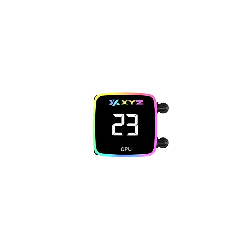 XYZ AquaPulse Fusion 360 AIO ARGB Liquid Cooler with Temperature Display (Black) (X-WC-AQUA-FU-360B) (XYZ-SA-846)