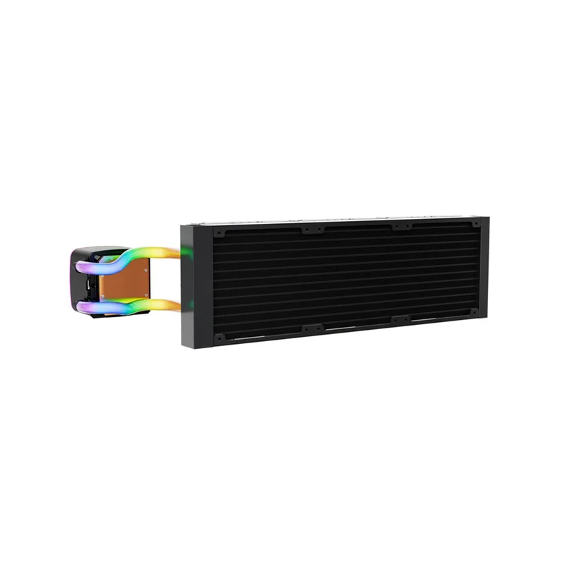 XYZ AquaPulse Fusion 360 AIO ARGB Liquid Cooler with Temperature Display (Black) (X-WC-AQUA-FU-360B) (XYZ-SA-846)