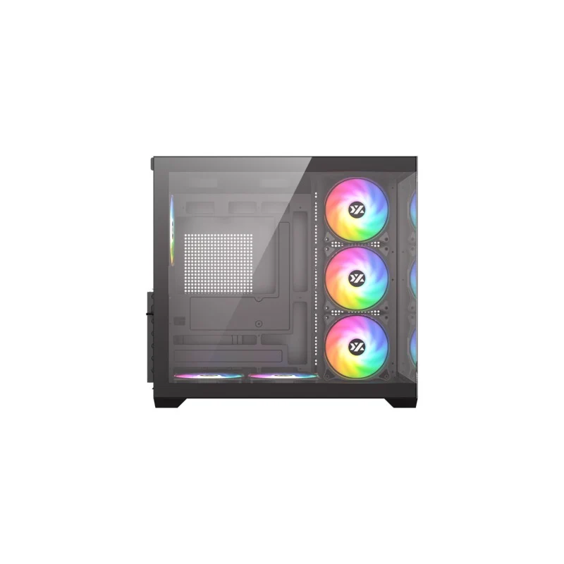 XYZ Tesseract X 50 ATX PC Case with 6 Pre-Installed 120mm ARGB Fans (Black) (X-CS-TESSERACTX50-B) (XYZ-SA-973)