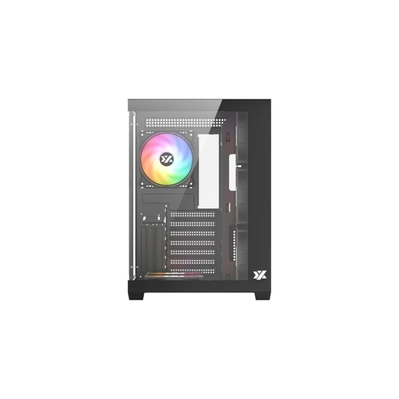 XYZ Tesseract X 50 ATX PC Case with 6 Pre-Installed 120mm ARGB Fans (Black) (X-CS-TESSERACTX50-B) (XYZ-SA-973)