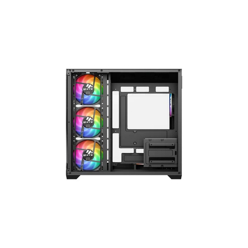 XYZ Tesseract X 50 ATX PC Case with 6 Pre-Installed 120mm ARGB Fans (Black) (X-CS-TESSERACTX50-B) (XYZ-SA-973)