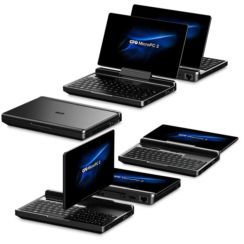 GPD MicroPC 2 Intel N250 Processor 7" (1920x1080) 16GB RAM LPDDR5 4800 MT/s 512GB SSD Intel Graphics Windows 11 Pro Handheld Gaming PC + GPD MicroPC 2 Protective Case