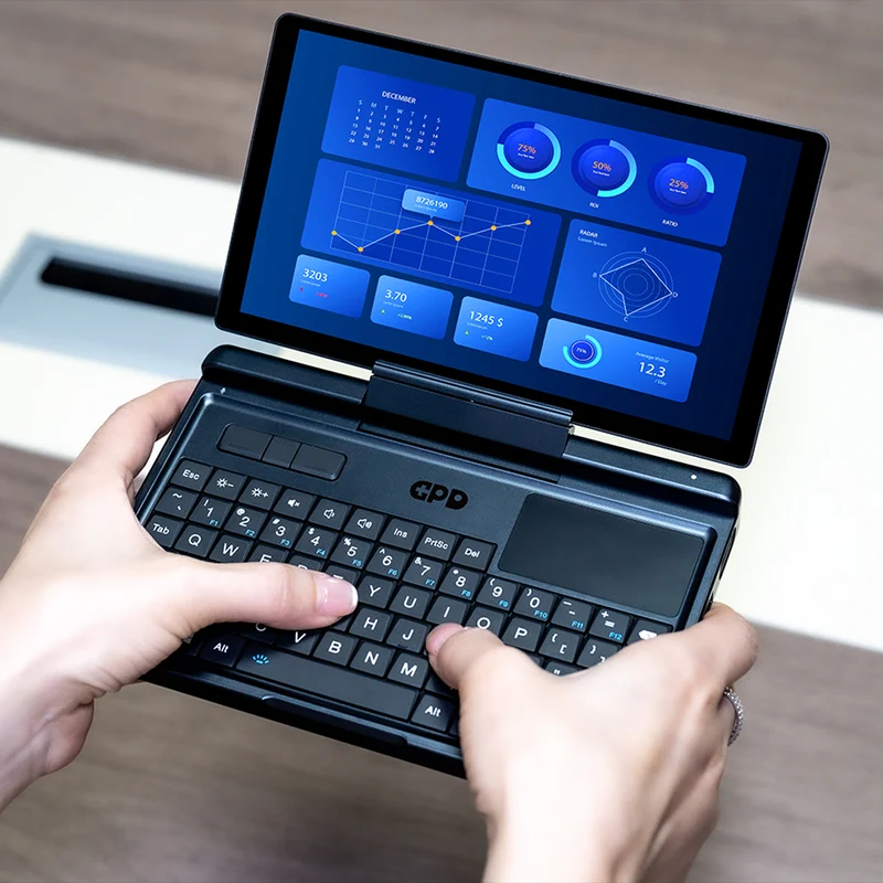 GPD MicroPC 2 Intel N250 Processor 7" (1920x1080) 16GB RAM LPDDR5 4800 MT/s 512GB SSD Intel Graphics Windows 11 Pro Handheld Gaming PC + GPD MicroPC 2 Protective Case