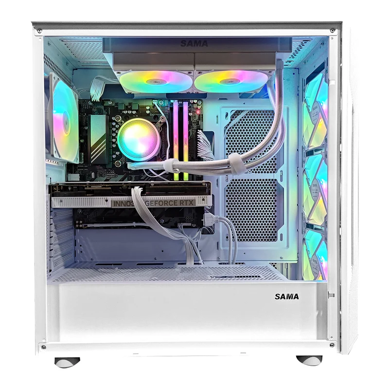Aurora S40 White Desktop Gaming PC | AMD Ryzen 7 8700F | 32GB RAM | 1TB SSD | RTX 5070 | Windows 11 Pro