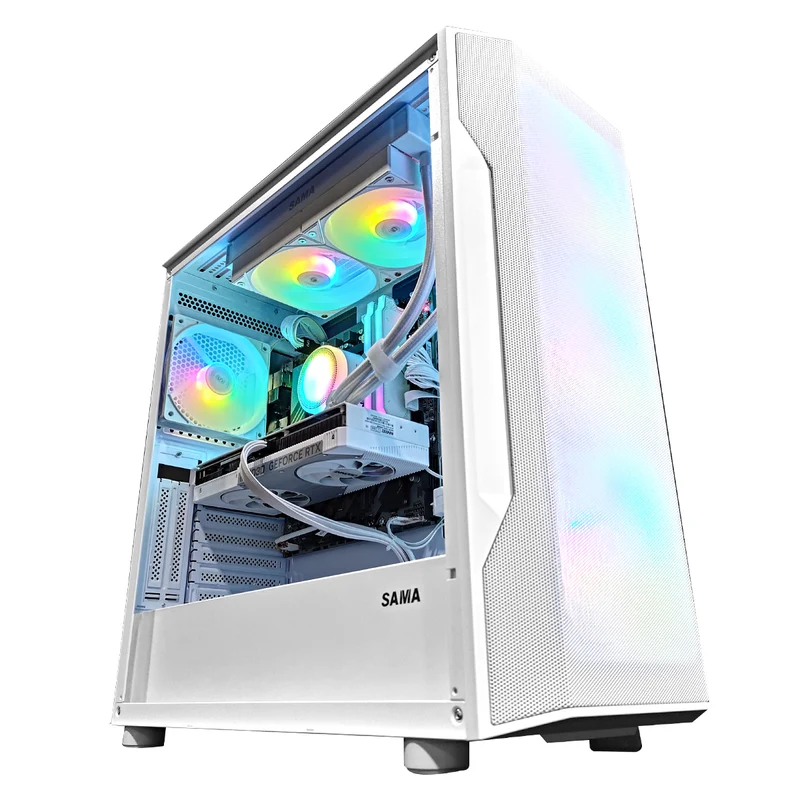 Aurora S40 White Desktop Gaming PC | AMD Ryzen 7 8700F | 32GB RAM | 1TB SSD | RTX 5070 | Windows 11 Pro
