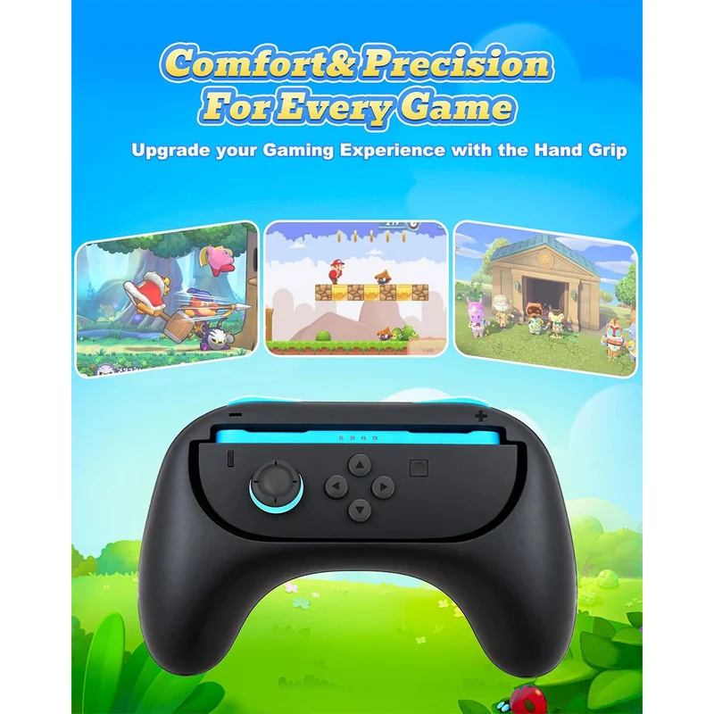 OIVO Controller Grip for Nintendo Switch 2 (IV-SW339) (Black, Blue/Orange)