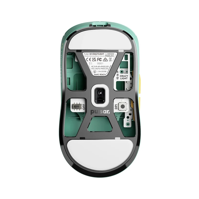 Pulsar X2 CrazyLight 8K Polling Rate eSports Gaming Mouse Size 2 (Forest, Jet Black, Uyuni White)
