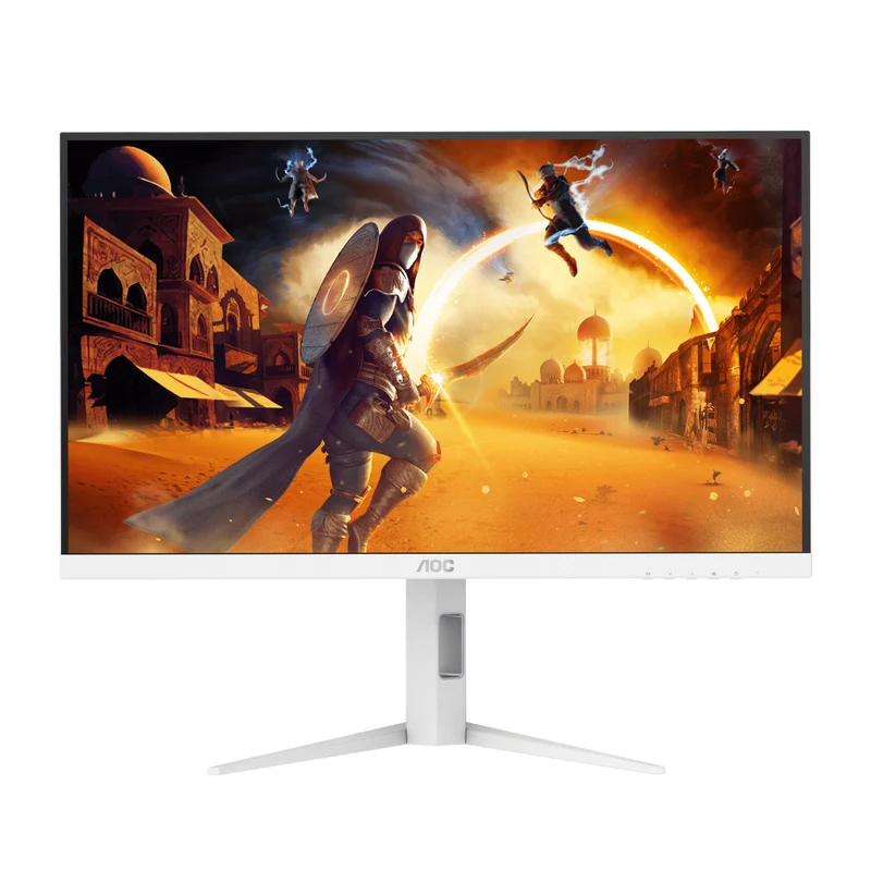 AOC Q27G4/WS/69 27" QHD (2560x1440) 200Hz 0.3ms MPRT Fast IPS Gaming Monitor with Tilt, Swivel, Pivot & Height Adjustment (White/Silver)