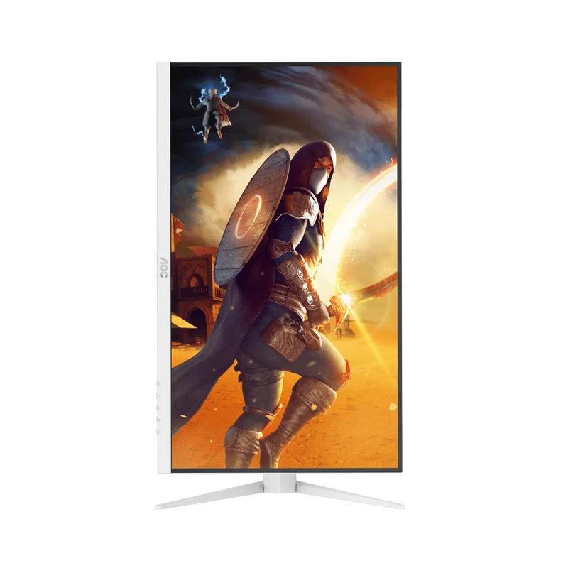 AOC Q27G4/WS/69 27" QHD (2560x1440) 200Hz 0.3ms MPRT Fast IPS Gaming Monitor with Tilt, Swivel, Pivot & Height Adjustment (White/Silver)