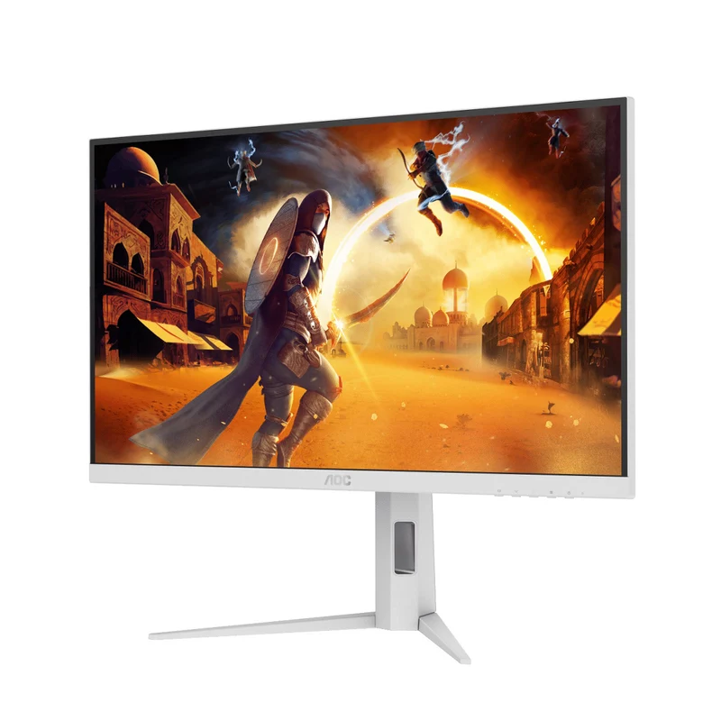 AOC Q27G4/WS/69 27" QHD (2560x1440) 200Hz 0.3ms MPRT Fast IPS Gaming Monitor with Tilt, Swivel, Pivot & Height Adjustment (White/Silver)