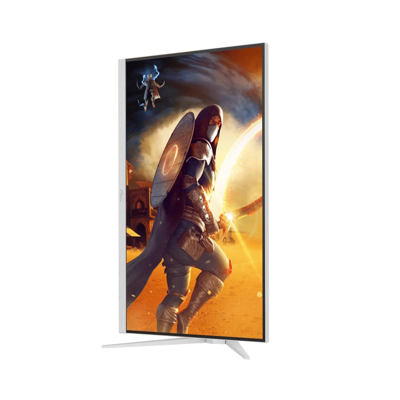 AOC Q27G4/WS/69 27" QHD (2560x1440) 200Hz 0.3ms MPRT Fast IPS Gaming Monitor with Tilt, Swivel, Pivot & Height Adjustment (White/Silver)