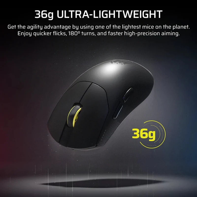 Corsair Sabre V2 Pro Ultralight Wireless Gaming Mouse (Black, White)