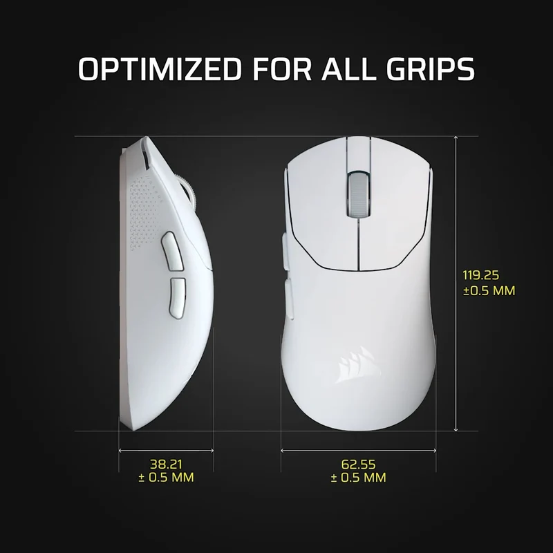 Corsair Sabre V2 Pro Ultralight Wireless Gaming Mouse (Black, White)