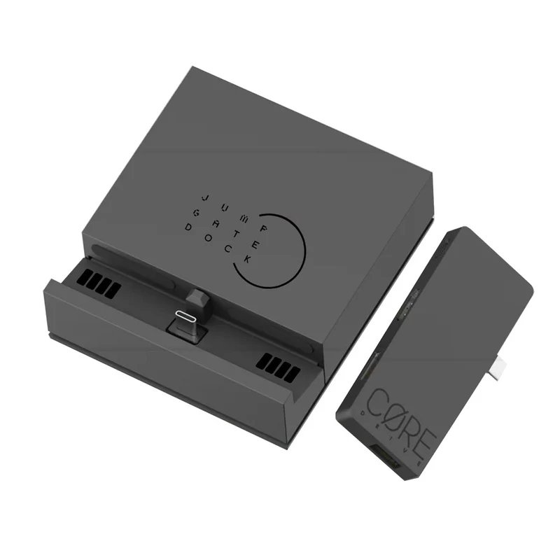Skull & Co. Jump Gate Dock Pro for Nintendo Switch 2 / Nintendo Switch / Steam Deck & Other Gaming Handhelds / Laptop & Other Smart Devices (Black) (NS2JP-BK)