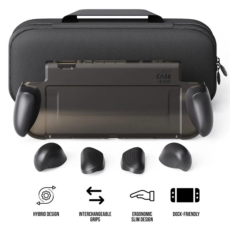 Skull & Co. Grip Case Bundle for Nintendo Switch 2 (Black) (NS2GCSET-BK)