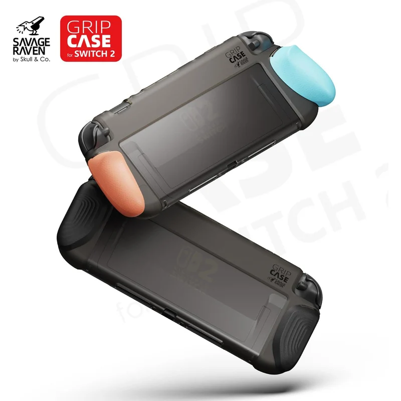 Skull & Co. Grip Case Bundle for Nintendo Switch 2 (Black) (NS2GCSET-BK)