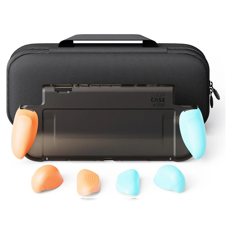 Skull & Co. Grip Case Bundle for Nintendo Switch 2 (Neon Blue/Red) (NS2GCSET-BR)