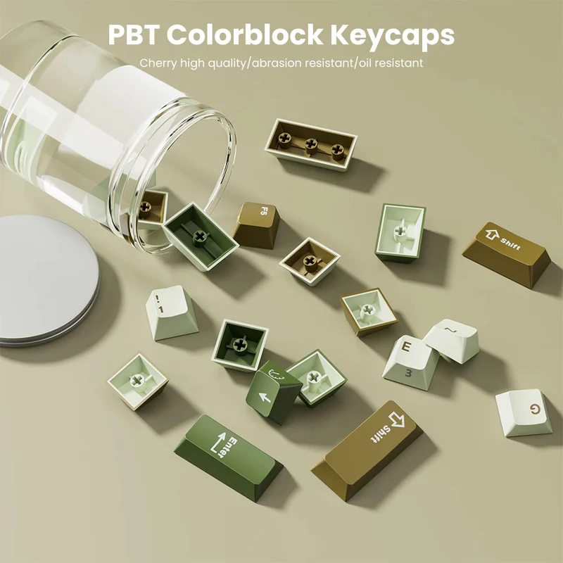 Royal Kludge RK-N99 Tri-Mode RGB 98 Keys Hot Swappable Mechanical Keyboard Palm Green (Beige, Cream, Violet Switch)