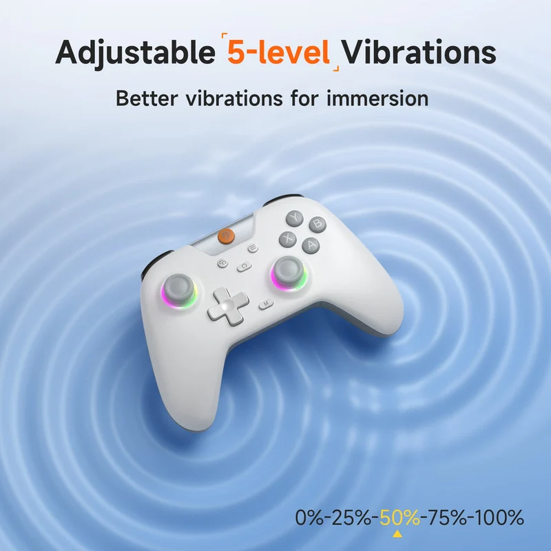 EasySMX X05 Multi-Platform Gaming Controller with Hall Effect Joystick (Black, Lime, Oyster White)