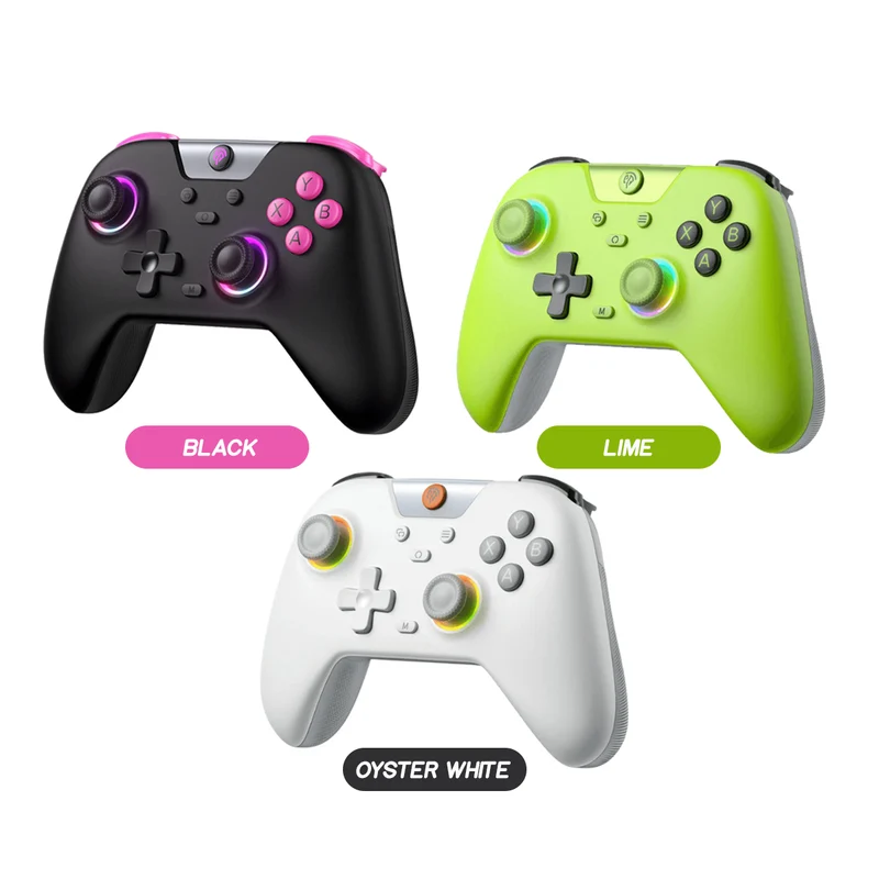 EasySMX X05 Multi-Platform Gaming Controller with Hall Effect Joystick (Black, Lime, Oyster White)