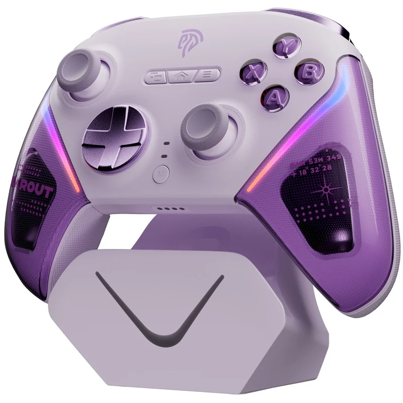 EasySMX D10 Multi-Platform Gaming Controller with TMR Sticks, Trigger Lock & Charging Dock (Farout Purple, Space Black, Wirtanen Green)