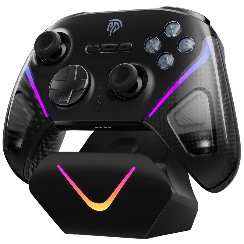 EasySMX D10 Multi-Platform Gaming Controller with TMR Sticks, Trigger Lock & Charging Dock (Farout Purple, Space Black, Wirtanen Green)