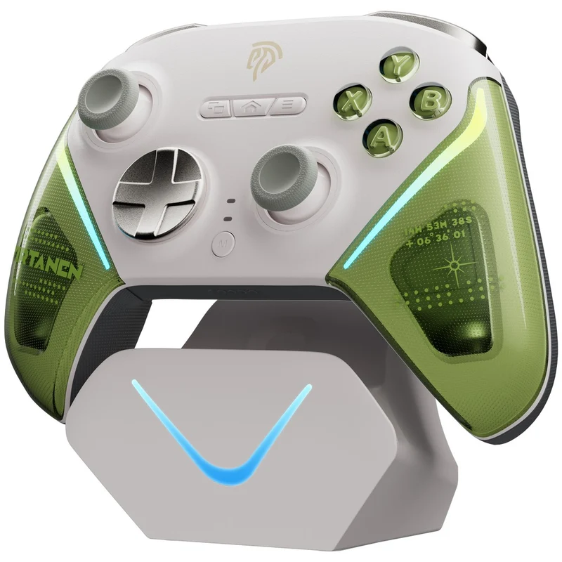 EasySMX D10 Multi-Platform Gaming Controller with TMR Sticks, Trigger Lock & Charging Dock (Farout Purple, Space Black, Wirtanen Green)