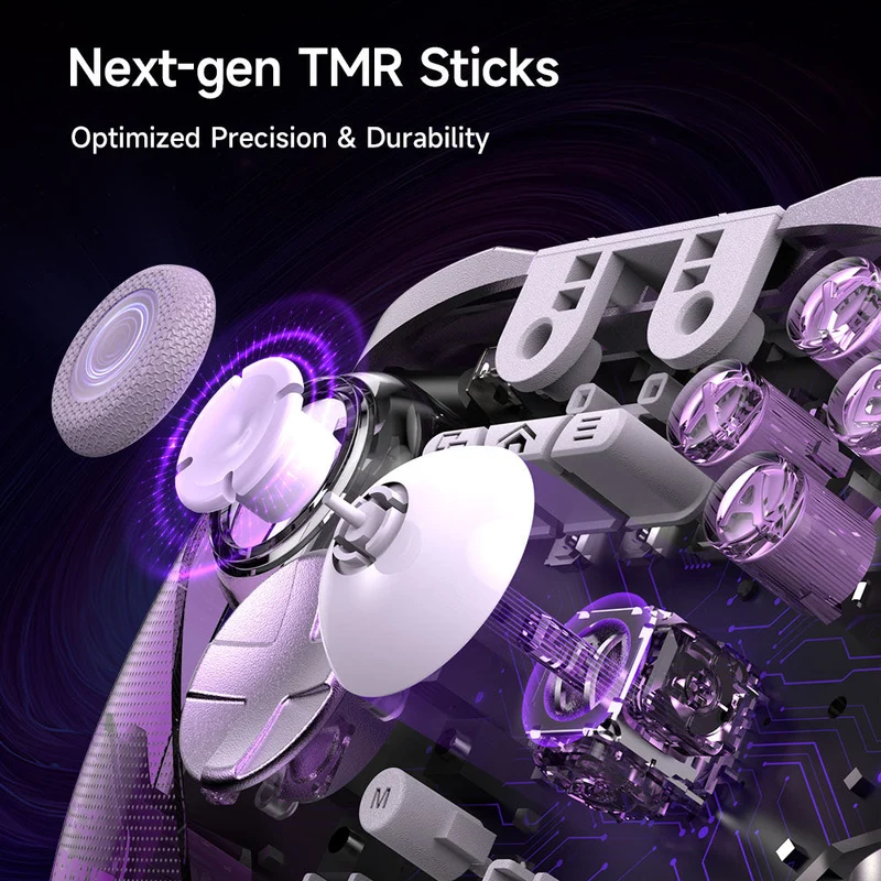 EasySMX D10 Multi-Platform Gaming Controller with TMR Sticks, Trigger Lock & Charging Dock (Farout Purple, Space Black, Wirtanen Green)