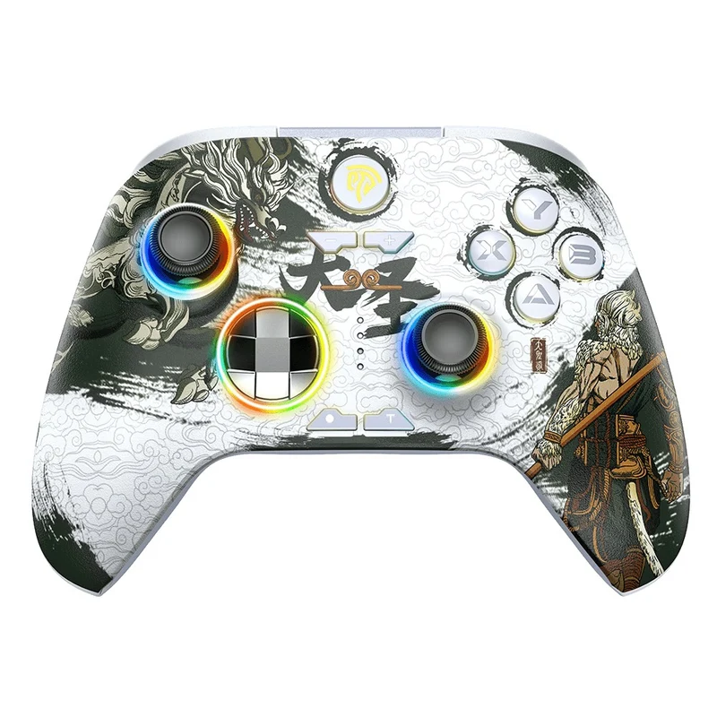 EasySMX X15 RGB Wireless Controller with Hall Trigger & Hall Joystick for PC/N-Switch/Android/iOS (Black, Wukong) (VG-C516, VG-C522)