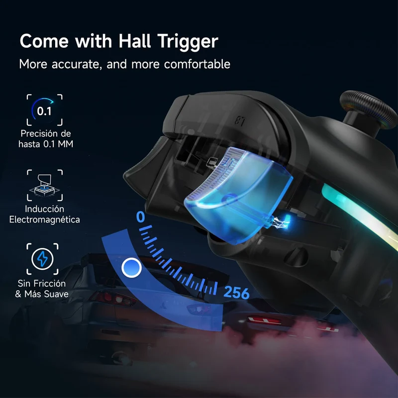 EasySMX X15 RGB Wireless Controller with Hall Trigger & Hall Joystick for PC/N-Switch/Android/iOS (Black, Wukong) (VG-C516, VG-C522)