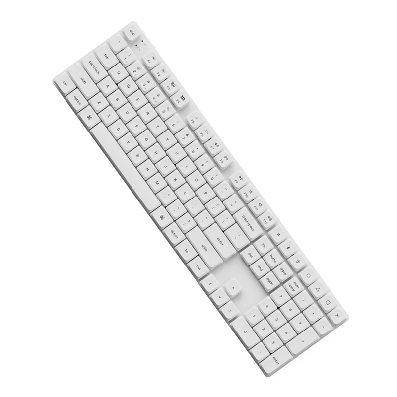 Keychron K5 Max QMK/VIA RGB Hot-Swappable Full Size Wireless Custom Mechanical Keyboard - White (Low Profile Gateron Mechanical Brown Switch) (K5M-Q3Z)