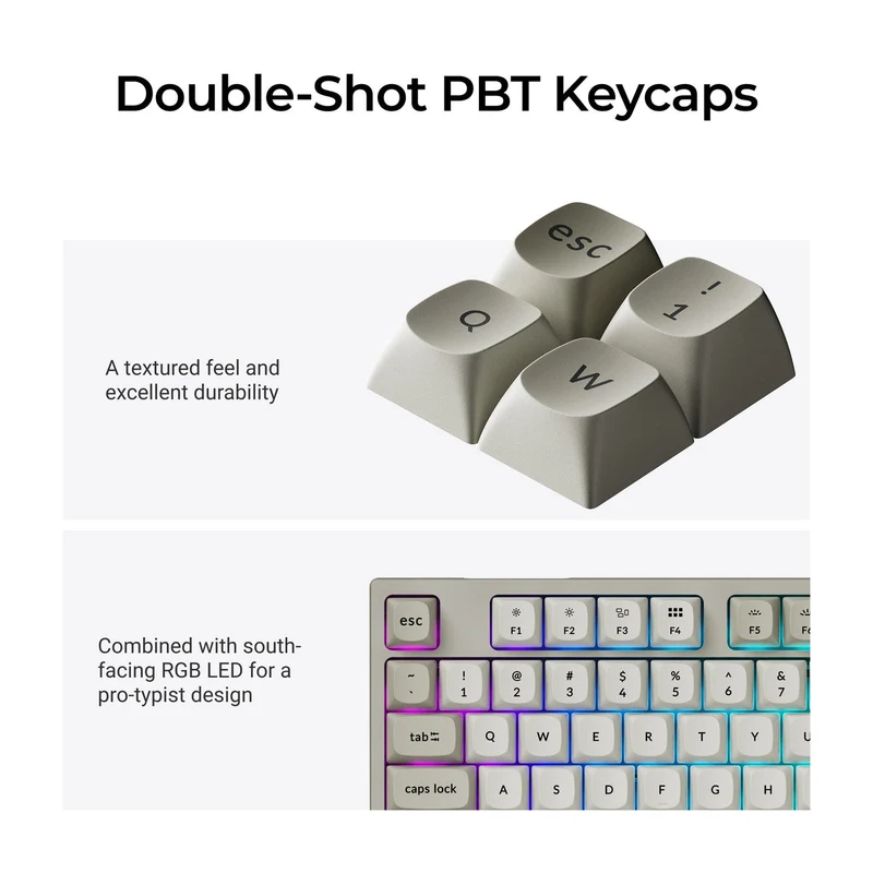 Keychron C2 Pro 8K QMK RGB Hot-Swappable Full Size Wired Custom Mechanical Keyboard (Super Brown Switch) (C2PX-M3)