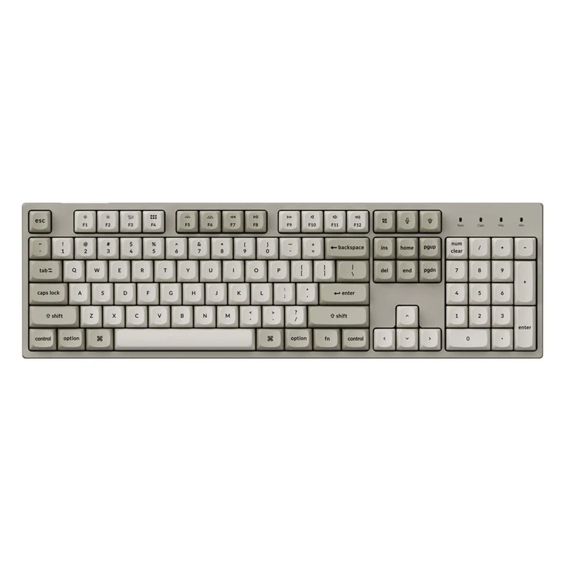 Keychron C2 Pro 8K QMK RGB Hot-Swappable Full Size Wired Custom Mechanical Keyboard (Super Brown Switch) (C2PX-M3)