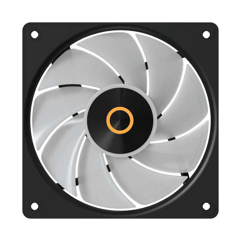 Ocypus Gamma F12 Elite ARGB 120mm PWM Fan with Transparent Frame (Black, White)