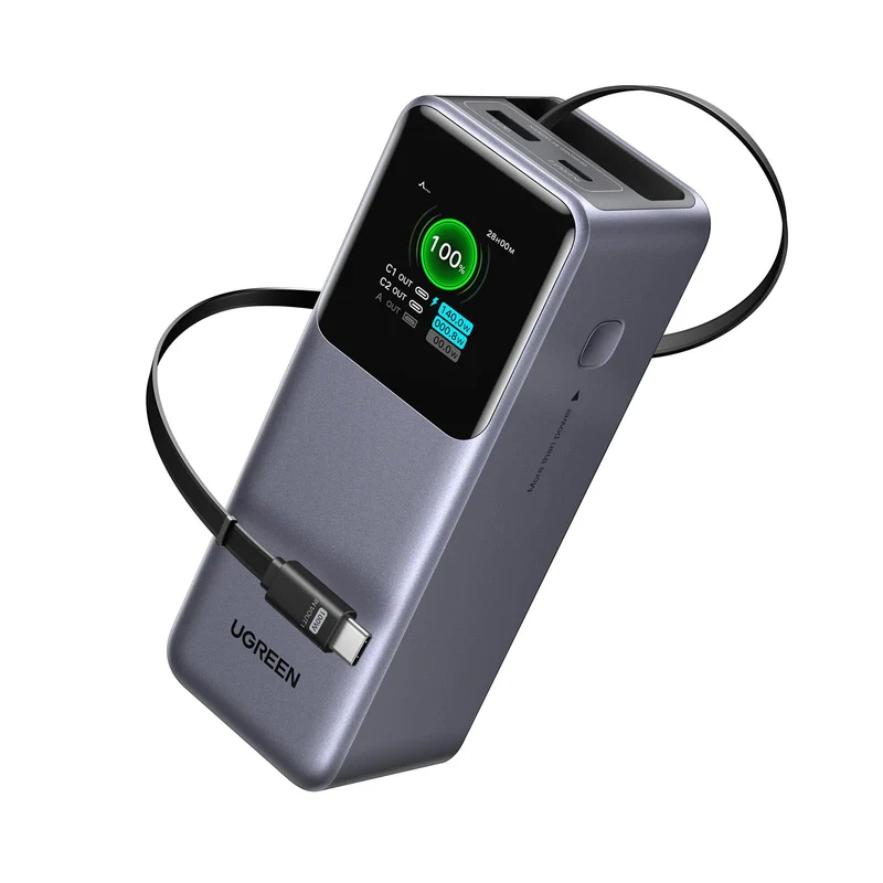 Ugreen Nexode 20000mAh 165W Power Bank with Type-C Retractable Cable (PB726/55987B)