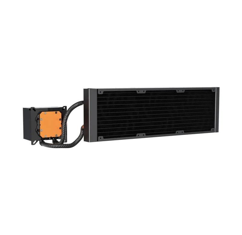 XYZ HydroView AIO 360 ARGB Liquid CPU Cooler with 3.5" LCD Digital Screen, XYZ Nexus Software, 3x Vortex Pro 120mm PWM ARGB Fans (Black, White)