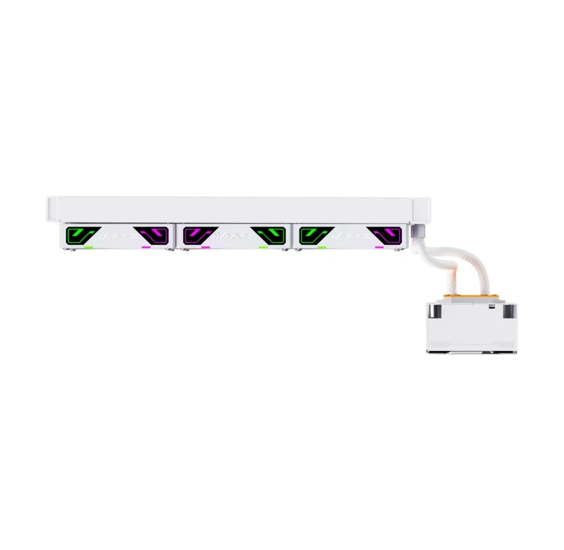 XYZ HydroView AIO 360 ARGB Liquid CPU Cooler with 3.5" LCD Digital Screen, XYZ Nexus Software, 3x Vortex Pro 120mm PWM ARGB Fans (Black, White)