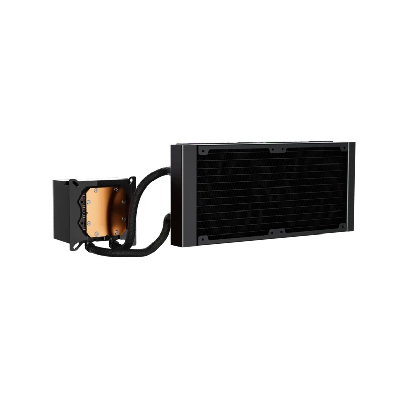 XYZ HydroView AIO 240 ARGB Liquid CPU Cooler with 3.5" LCD Digital Screen, XYZ Nexus Software, 2x Vortex Pro 120mm PWM ARGB Fans (Black, White)