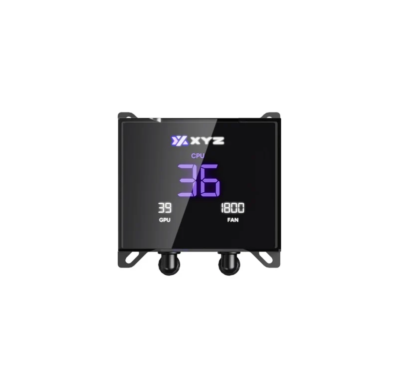 XYZ HydroTemp 360 ARGB Liquid Cooler with Temperature Display (Black, White)
