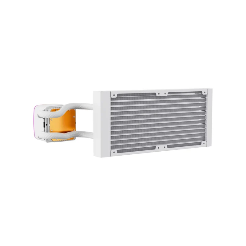 XYZ AquaPulse AIO 240 ARGB Liquid Cooler with Temperature Display (Black, White)