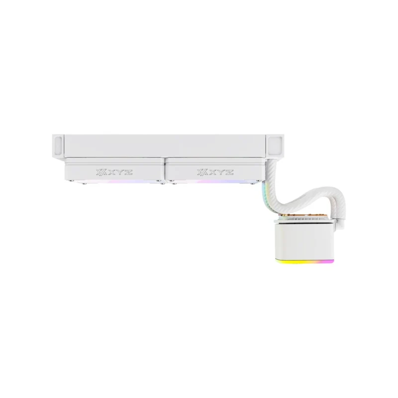 XYZ AquaPulse AIO 240 ARGB Liquid Cooler with Temperature Display (Black, White)
