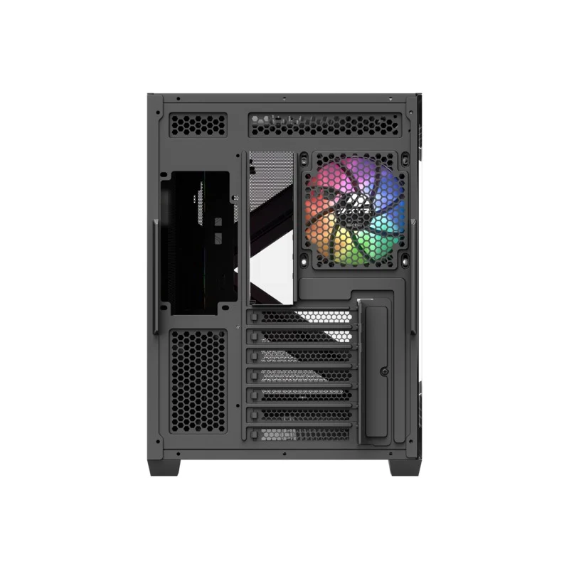 XYZ Qubex ATX PC Case with 4 Pre-Installed 120mm Pulsar ARGB Fans (Black, White)
