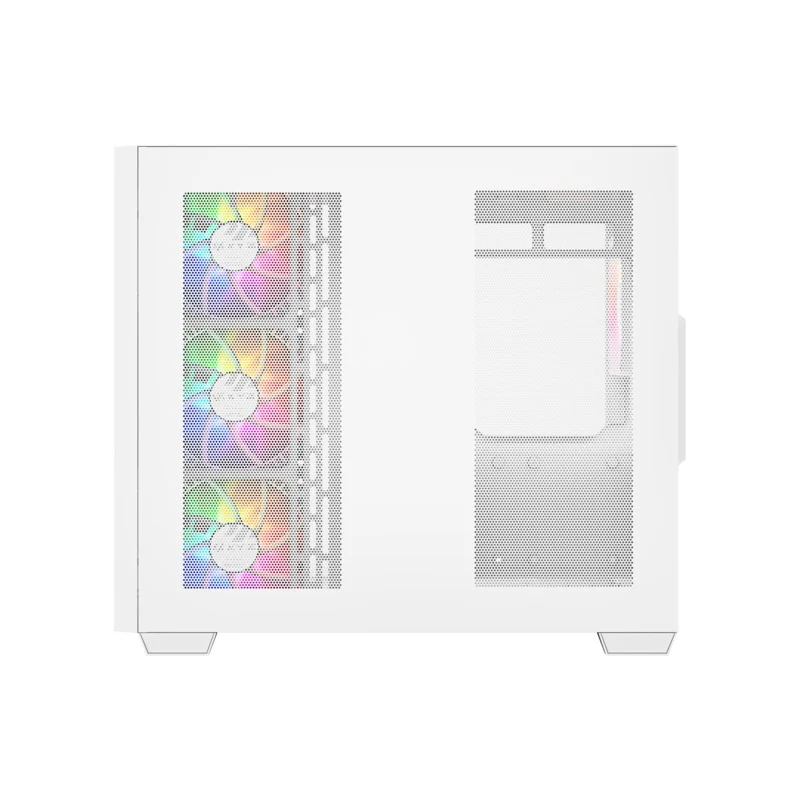 XYZ Qubex ATX PC Case with 4 Pre-Installed 120mm Pulsar ARGB Fans (Black, White)