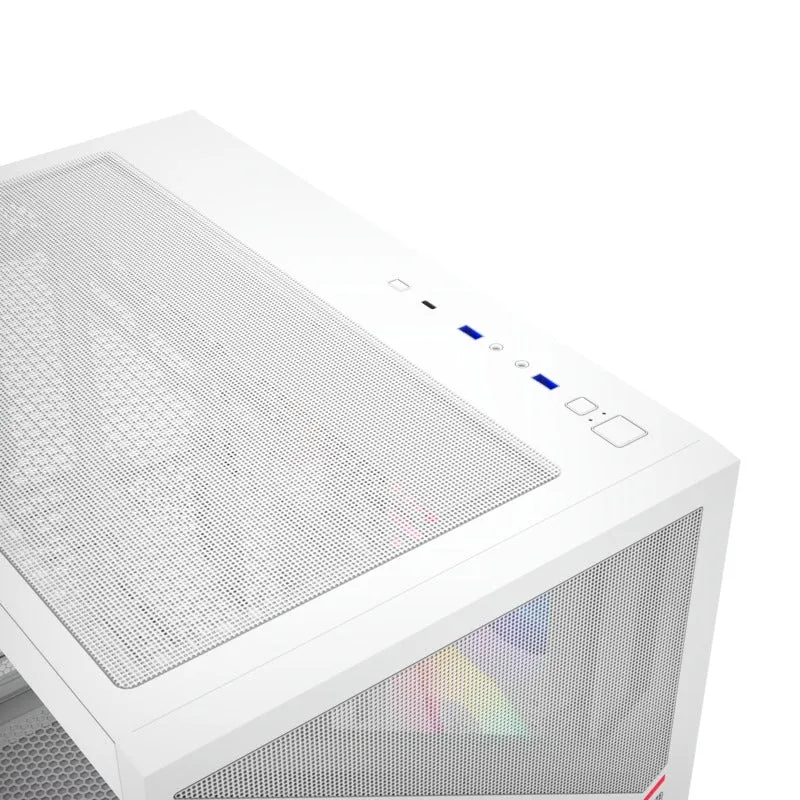XYZ Qubex ATX PC Case with 4 Pre-Installed 120mm Pulsar ARGB Fans (Black, White)