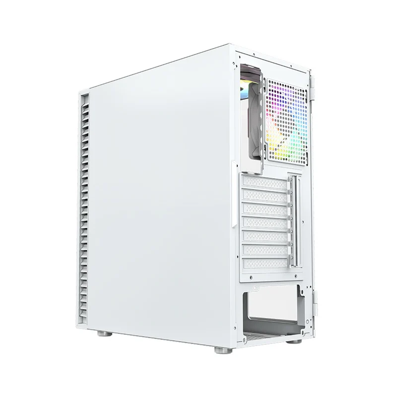 XYZ Airone 100 Mesh ATX PC Case with 6 Pre-Installed 120mm/140mm Airpulse 100 ARGB Fans (White) (X-CS-AIRONE1M-W) (XYZ-SA-805)