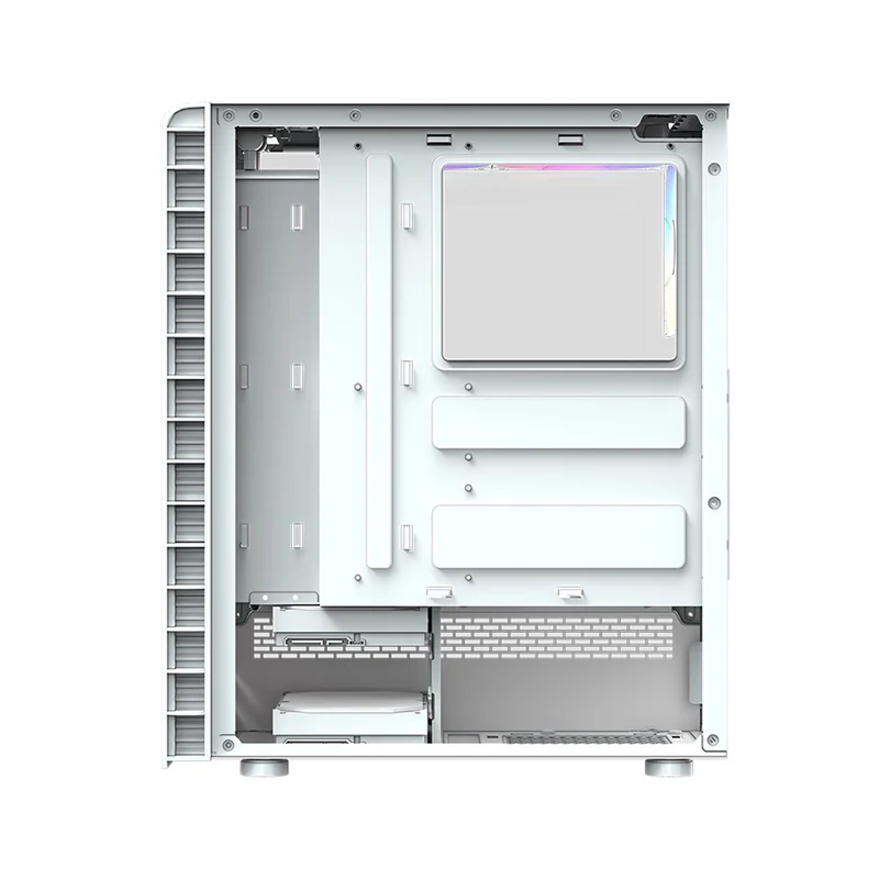 XYZ Airone 300 Glass Edition ATX PC Case with 6 Pre-Installed 120mm Airplus 100 ARGB Fans (White) (X-CS-AIRONE3G-3W) (XYZ-SA-817)
